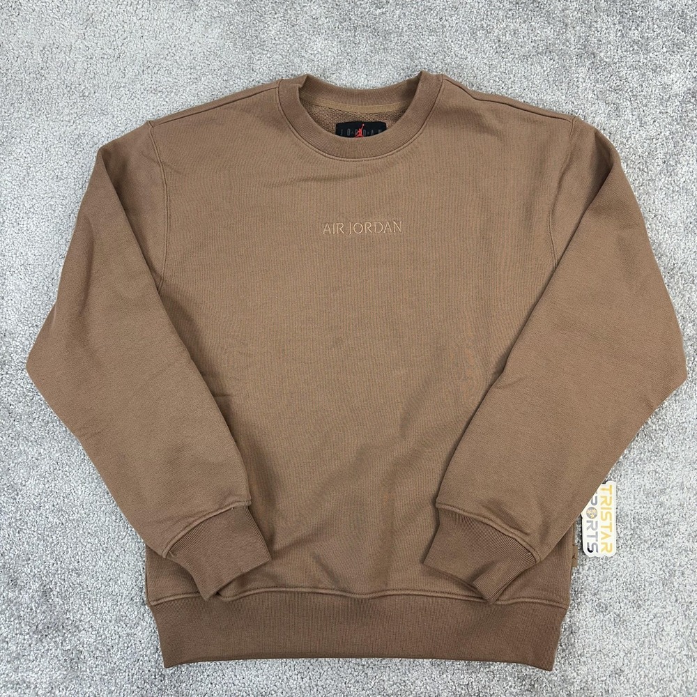 Air Jordan Sweatshirt Mens Small Brown FZ3950-223 Crewneck Pullover Jumpman Nike